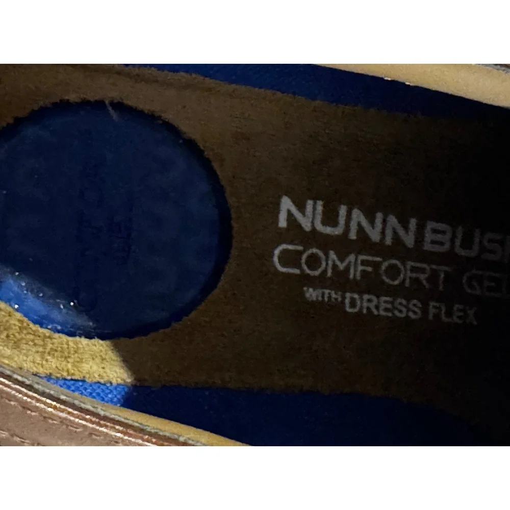 Nunn Bush Kore Walk Mens Brown Leather Comfort Gel Plain Toe Oxford Shoes‎ 8.5M